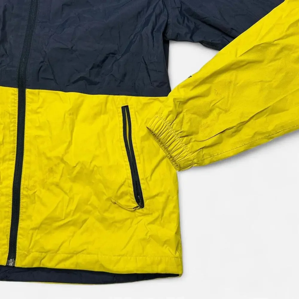 The North Face Yellow Navy Windbreaker Jacket Men’s Small Hooded